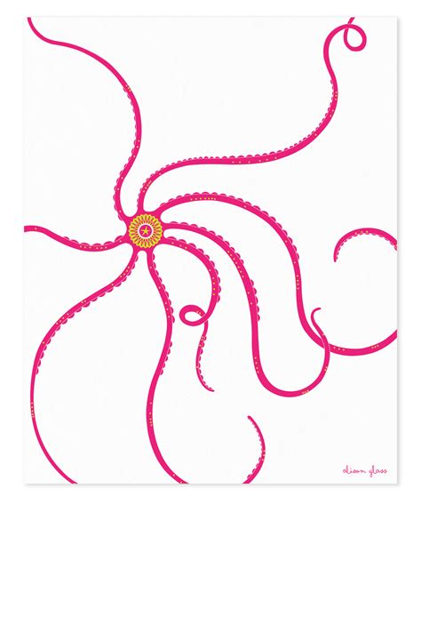 Octopus in Pink Art Print | Alison Glass