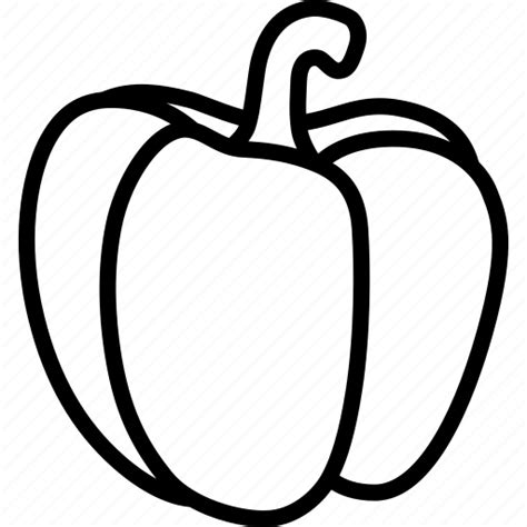 Capsicum Clipart Black And White