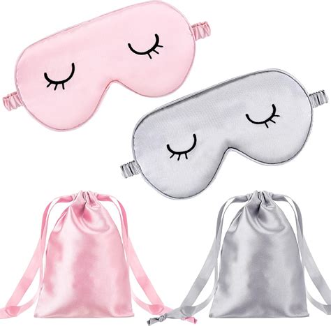 Amazon.com: 2 Pieces Cute Sleep Eye Masks for Kids Silk Sleep Eye Cover Cute Lightweight ...