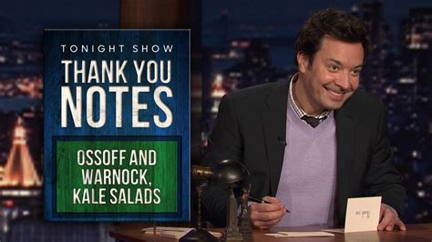 Watch The Tonight Show Starring Jimmy Fallon Highlight: Thank You Notes: Ossoff and Warnock ...