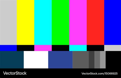 No signal tv test pattern television Royalty Free Vector