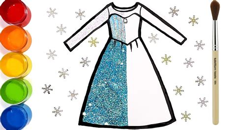 Elsa Dress Coloring Page : Free Printable Elsa Anna Free Printable ...