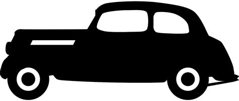 Classic Car Silhouette Vector - Silhouette Of A Vintage Car. Stock Vector | Bodeniwasues