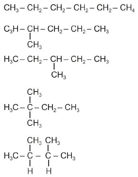 32.Name all the isomers of C6H14.