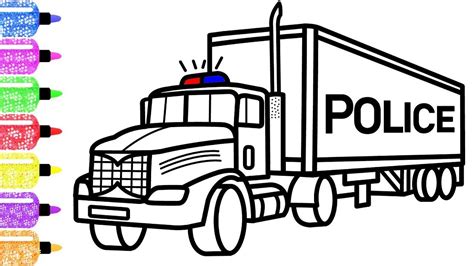 Printable Police Truck Coloring Pages | Monaicyn Kitchen Ideas