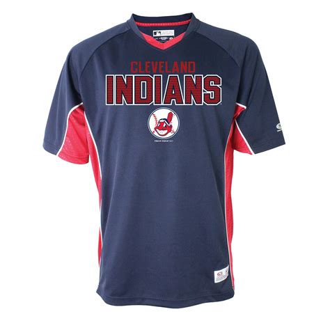 MLB Men's V-Neck Performance T-Shirt - Cleveland Indians