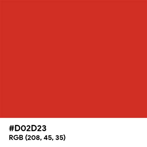 Red Maple (Pantone) color hex code is #D02D23