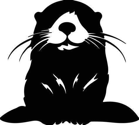 sea otter black silhouette 38102449 Vector Art at Vecteezy