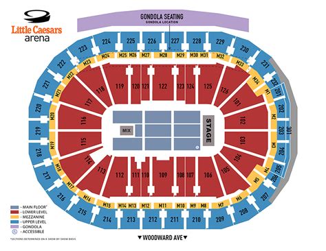 Little Caesars Arena Seating Chart - Red Wings - In Play! magazine