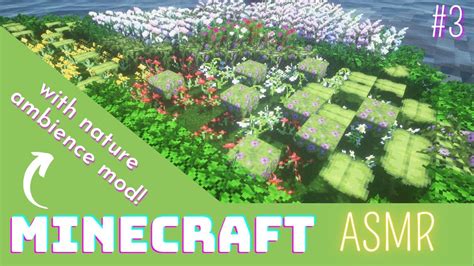 Minecraft ASMR with ambience mod #3 ~ Survival 1.19 (ear to ear whispering and nature sounds ...