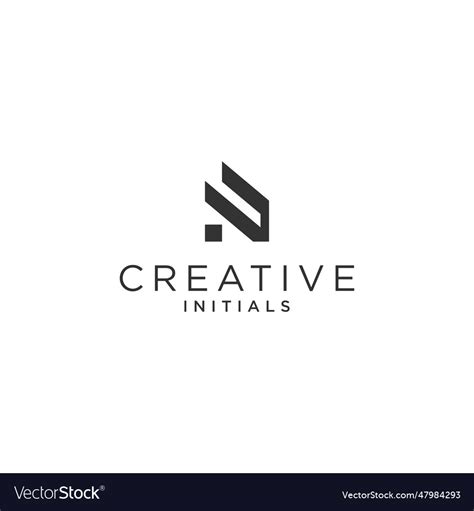 N monogram logo design template Royalty Free Vector Image