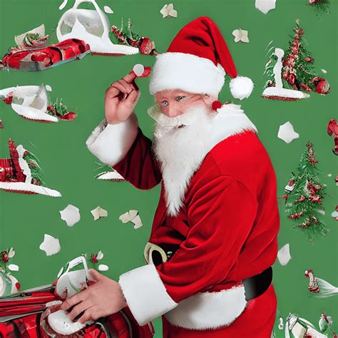 Santa Claus Christmas Wrapping Paper · Creative Fabrica