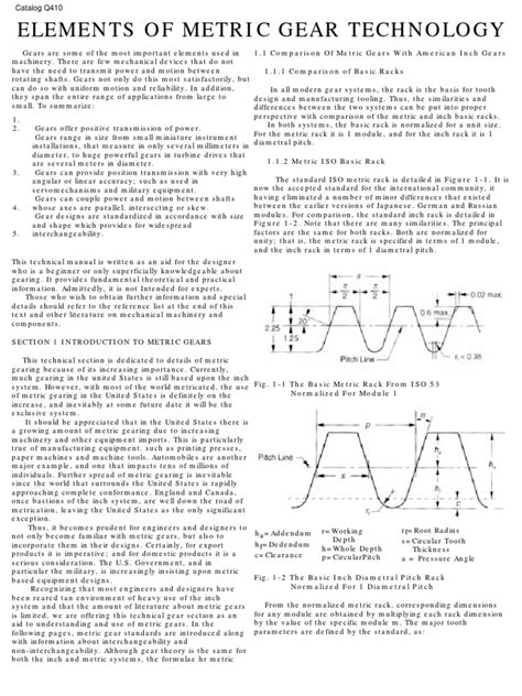 Gears Engineering Information | PDF | Gear | Angle