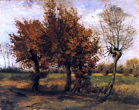 Autumn Landscape with Four Trees by Vincent Van Gogh - Hand Painted Oil Painting | Art ...