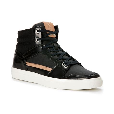 Calvin Klein Jeans Carlos Hitop Sneakers in Black for Men (Black Shine) | Lyst