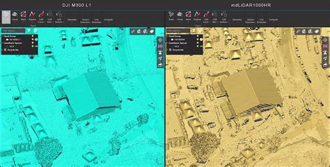 Comparing Drone LiDAR Data to the mdLiDAR1000HR