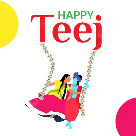 Teej Festival Vector Hd Images, Happy Teej Festival With Swing, Swing ...