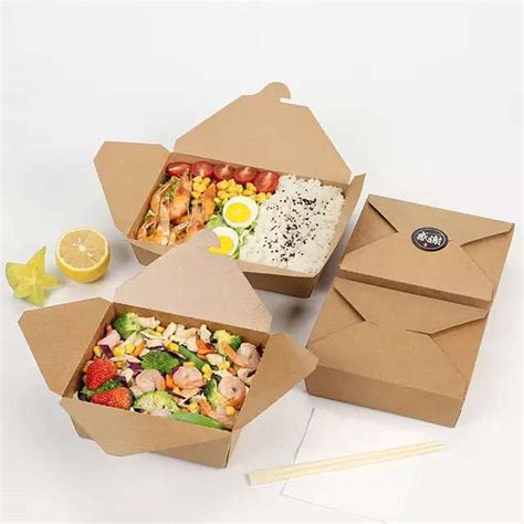 wholesale Disposable Paper Take Out Salad Food Containers Folding ...