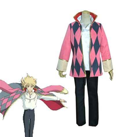 Japanese Anime Howl's Moving Castle Hauru Howl Cosplay Costume Halloween Carnival Unisex Adult ...