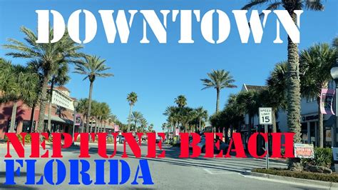 Neptune Beach - Florida - 4K Downtown Drive - YouTube