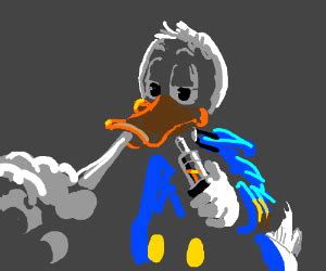 Donald Duck Smoking Weed