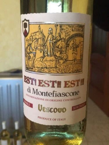 Cantina di Montefiascone Vescovo Est! Est!! Est!!! di Montefiascone Amabile Semi Sweet | Vivino US