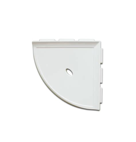 8" Shower Corner Shelf Polished White - Schillings