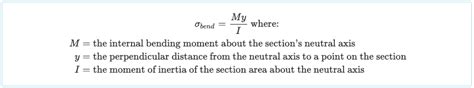 Bending Stress Formula