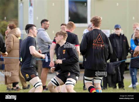 Carmarthen Quins RFC Youth v Burryport RFC Youth Scarlets Cup Final 2023 Stock Photo - Alamy