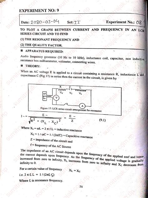 LCR circuit experiment solution | PDF