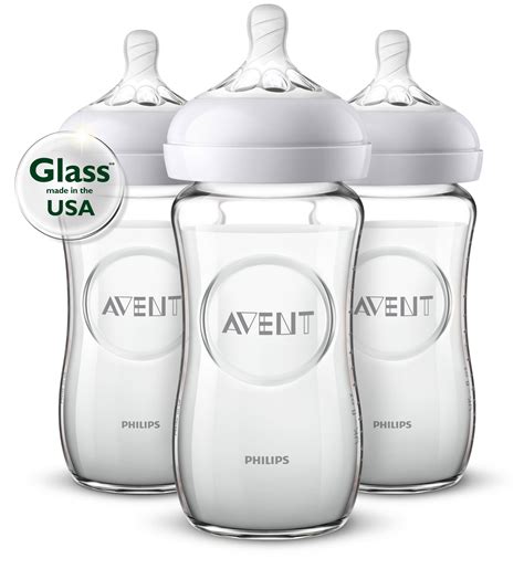 Philips Avent Natural Glass Baby Bottle, 8oz, 3-Pack | Babies R Us Canada