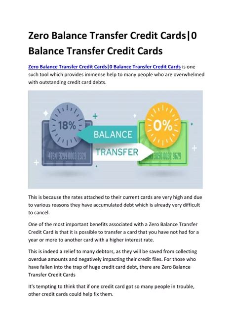 PPT - Zero Balance Transfer Credit Cards PowerPoint Presentation, free download - ID:11772057