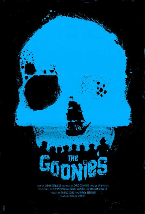 Goonies film anni 80 Retro del cranio arte seta panno Poster | Etsy | Minimalistische ...