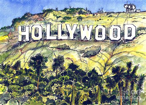 The Hollywood Sign Painting by Terry Banderas - Pixels