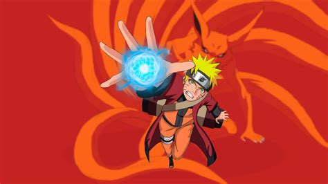 Download Young Naruto Rasengan Red Wallpaper | Wallpapers.com