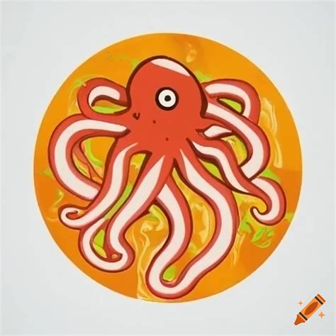 Octopus noodles logo on Craiyon