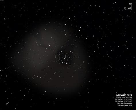 NGC 6820 + 6823 Nebula and Open Cluster in Vulpecula - Sketching - Cloudy Nights