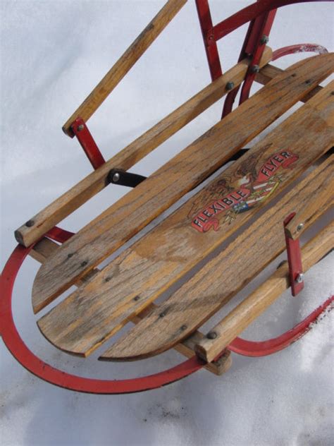 Vintage Flexible Flyer Push Sled - VintageWinter