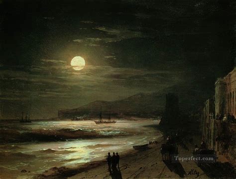 Ivan Aivazovsky moon night Seascape Painting in Oil for Sale