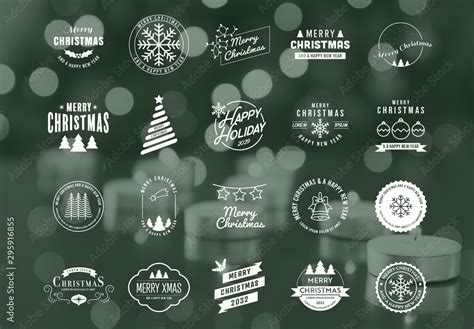 Christmas Logo Layout Pack Stock Template | Adobe Stock