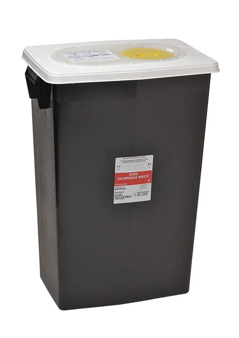 COVIDIEN, 18 gal Capacity, Plastic, Hazardous Waste Container - 3UTA4 ...