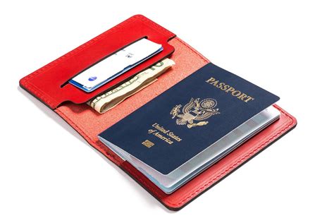 Personalised Leather Passport Holder Red - CarveOn