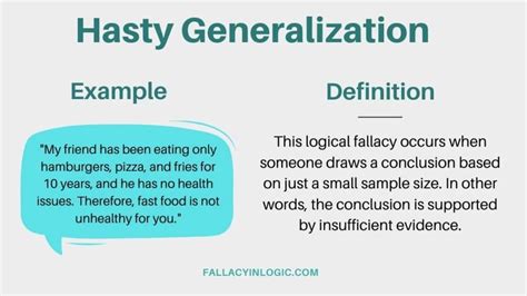 Sweeping Generalization Examples