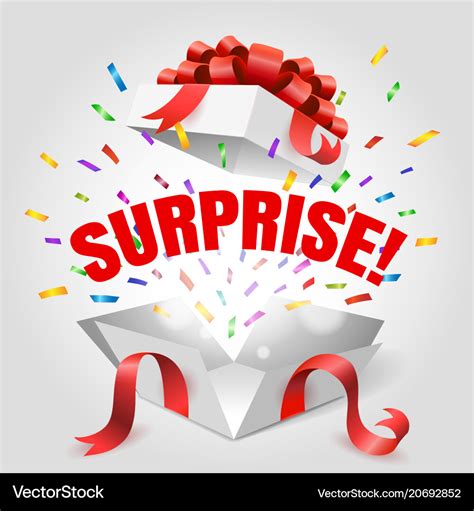 Surprise open gift box Royalty Free Vector Image