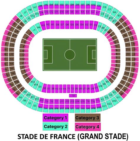 Stade de France Seating Chart with Rows and Seat Numbers 2024