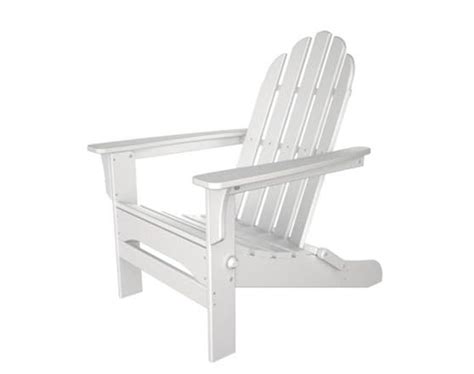 Folding White Wood Adirondack Chair