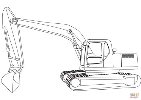 Excavator coloring page | Free Printable Coloring Pages