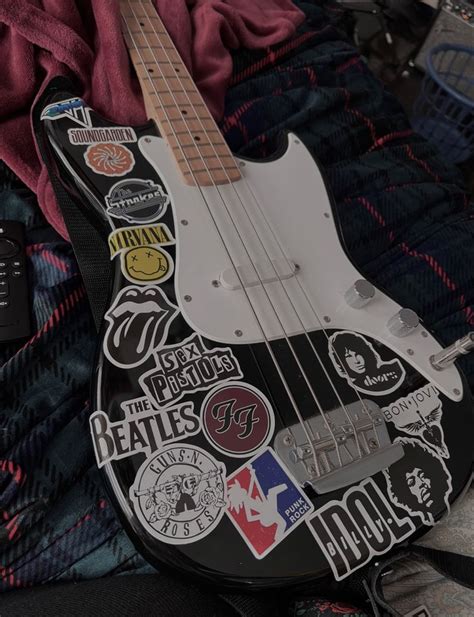 sticker bass guitar aesthetic in 2022 | Cool electric guitars, Guitar ...