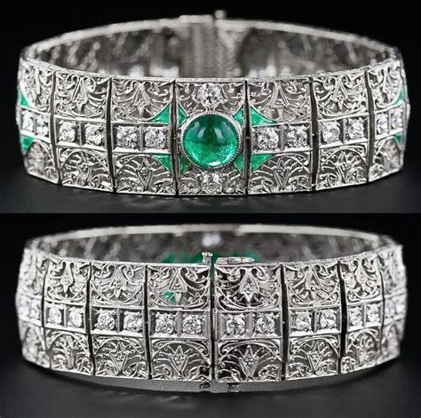 To-die-for antique emerald and diamond bracelet.