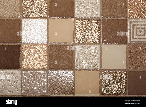 Ceramic brown square tiles flat surface close-up Stock Photo - Alamy